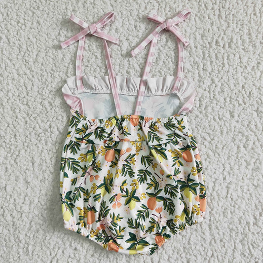 SR0030 Girls Peach Romper