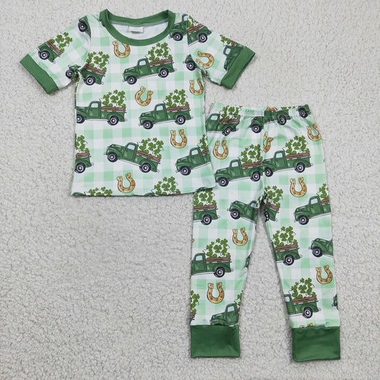 Sibling Boys Baby Girls St Patrick Day Pajamas Suits