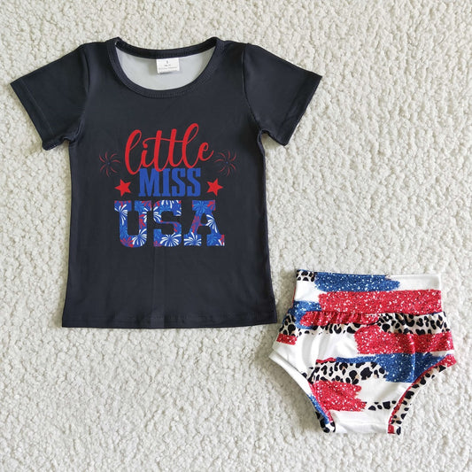 NC0007 Little Miss USA Bummies Outfit
