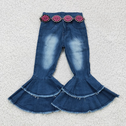 GB0009-M Girls Hot Pink Gemstone Belt