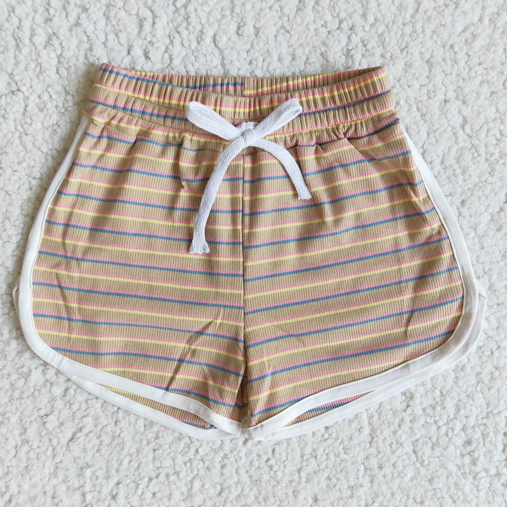 Girls Striped Shorts 100% Cotton