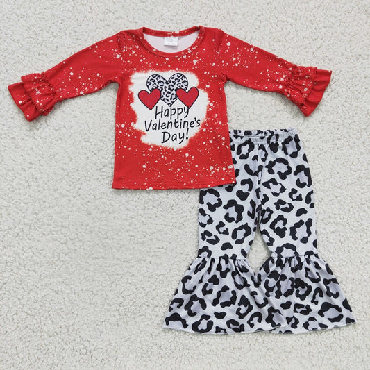 6 A33-12 Happy Valentine's Day Girls Leopard Outfits