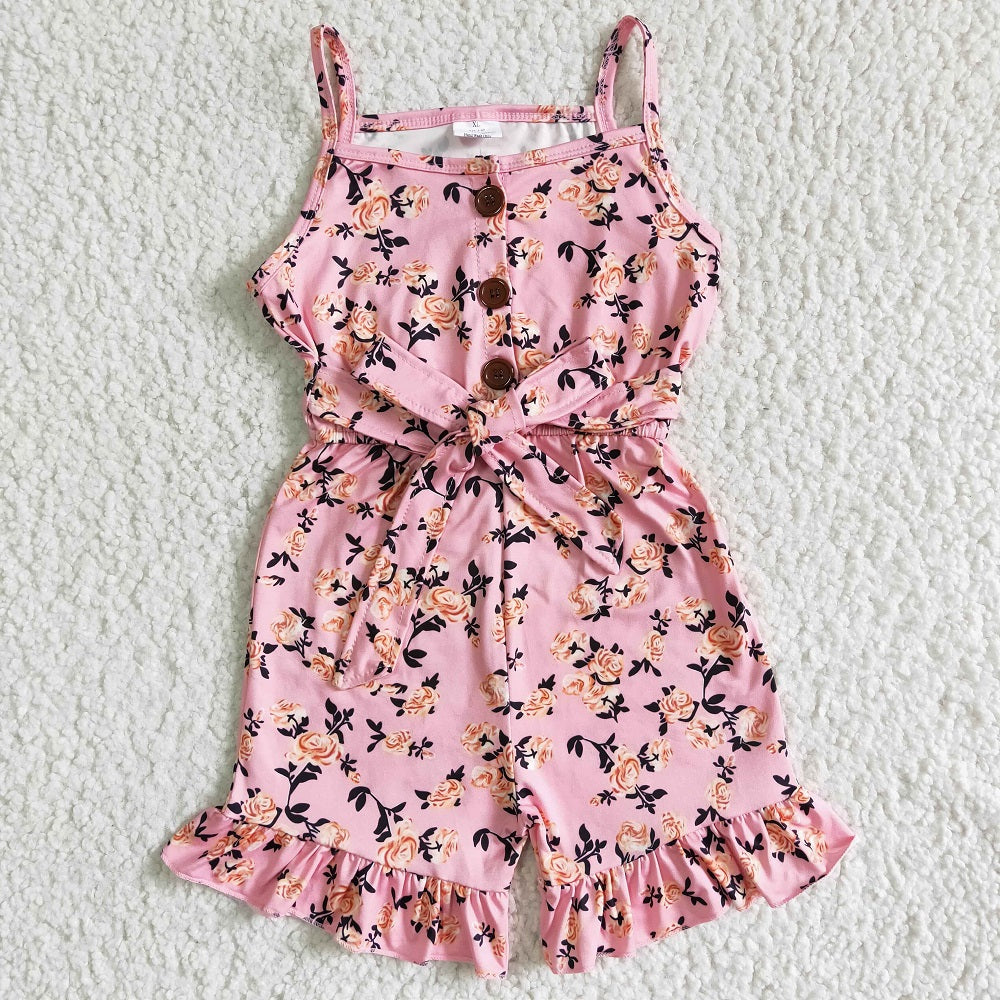 SR0003 Girls Floral Jumpsuit