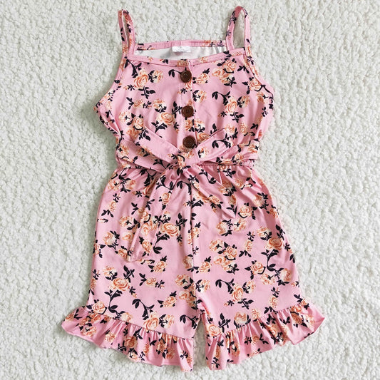 SR0003 Girls Floral Jumpsuit