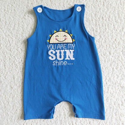 SR0034 / SR0035 Sibling Baby Embroidered You Are My Sunshine Romper