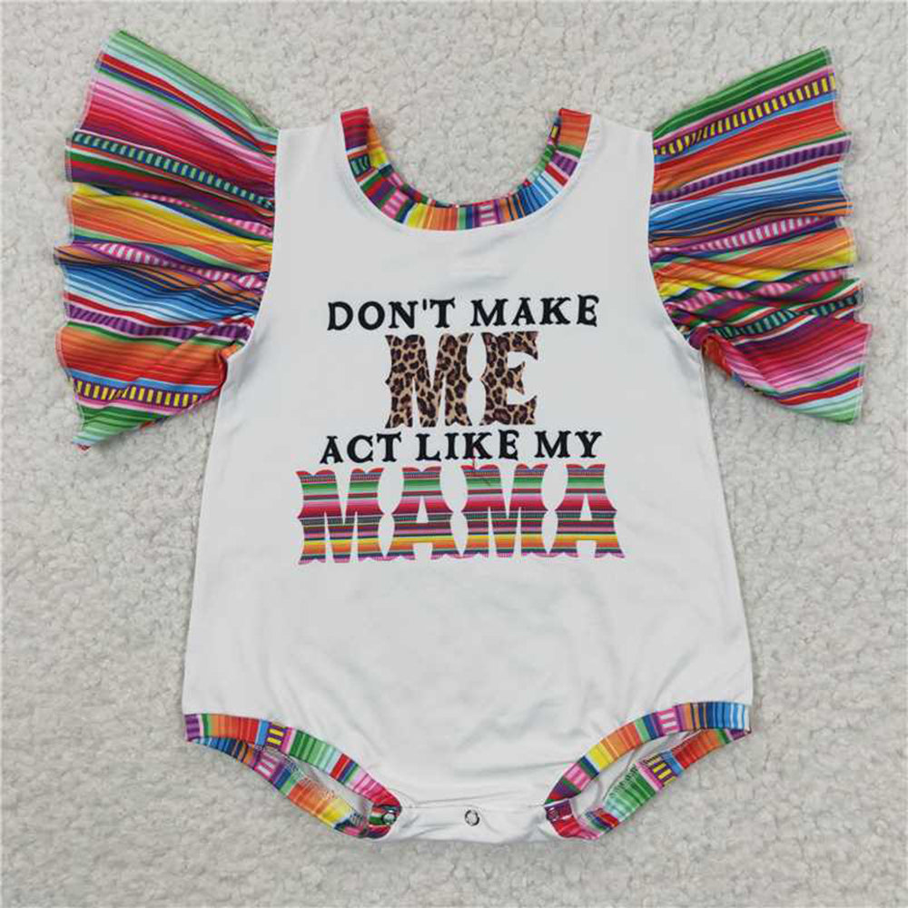 SR0361MAMA Colorful Lace Short Sleeve onesie