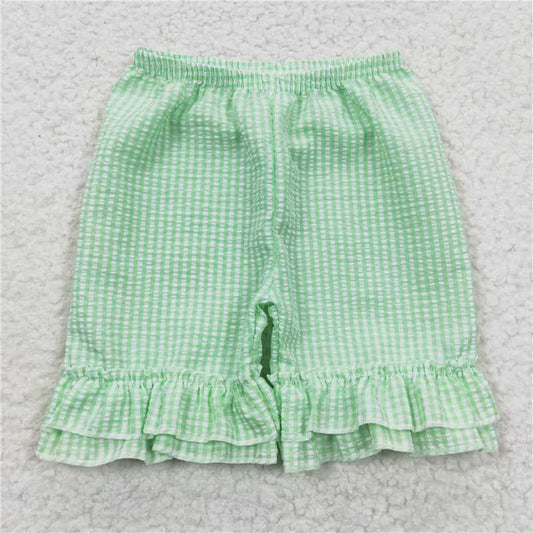 SS0066 Plaid shorts Green