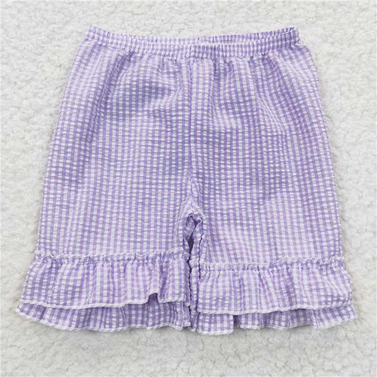 SS0067 Plaid shorts Purple