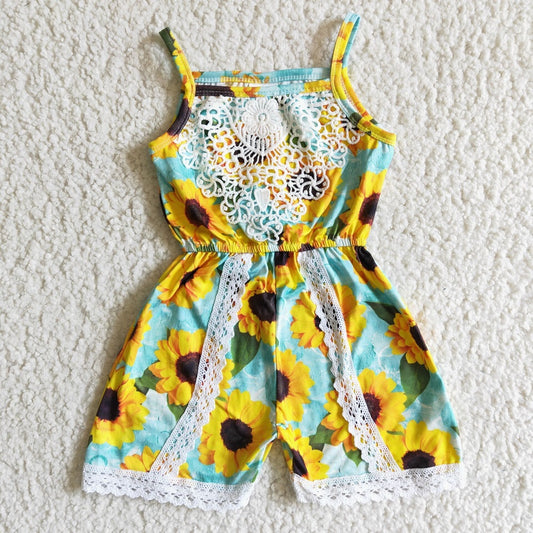 SR0001 Girls Sunflower Jumpsuit