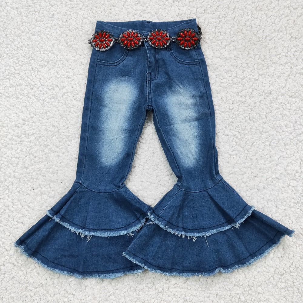 GB0010-M Girls Red Gemstone Belt