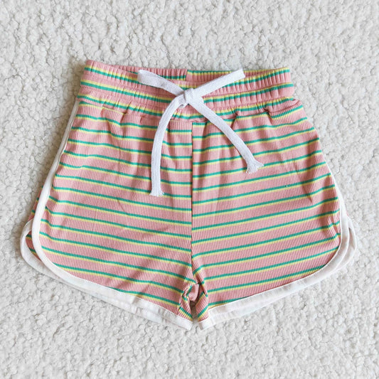 Girls Striped Shorts 100% Cotton