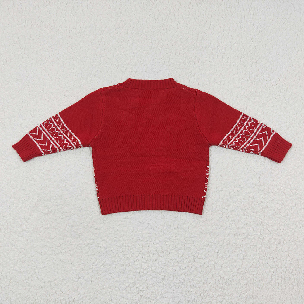 BT0218 Red bull head long-sleeved sweater