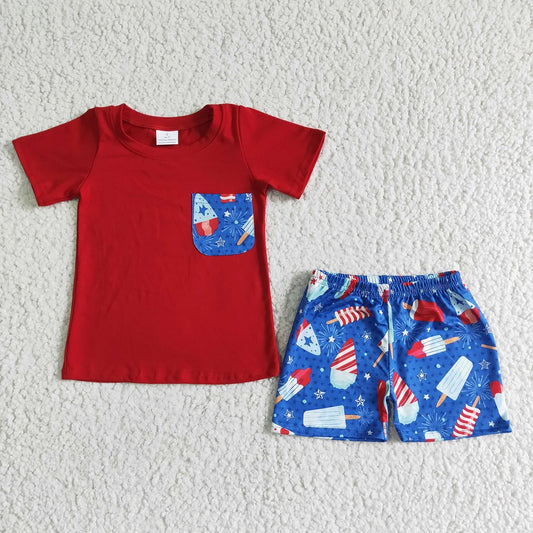 GSSO0044 / BSSO0025 Sibling July 4th Popsicle Outfits